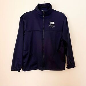 Official United States USA Olympic Committee Full Zip Lightweight  Track Jacket